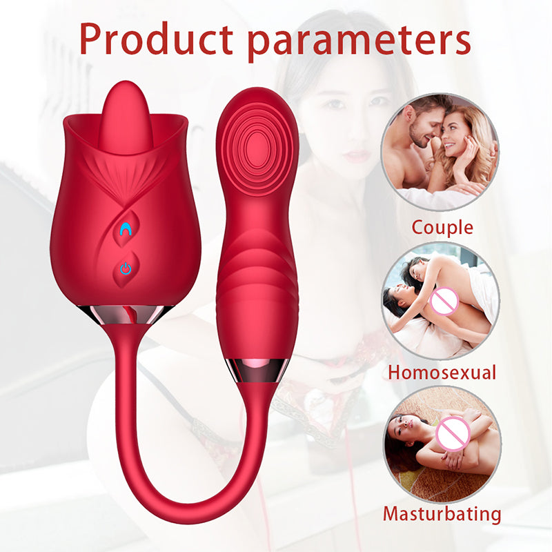 Love Rose Vibrator with Tongue