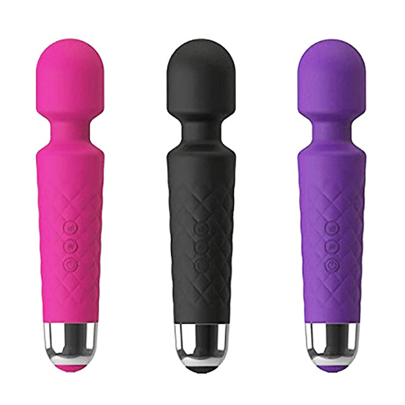 Hex Silicone Pleasure Wand - Purple