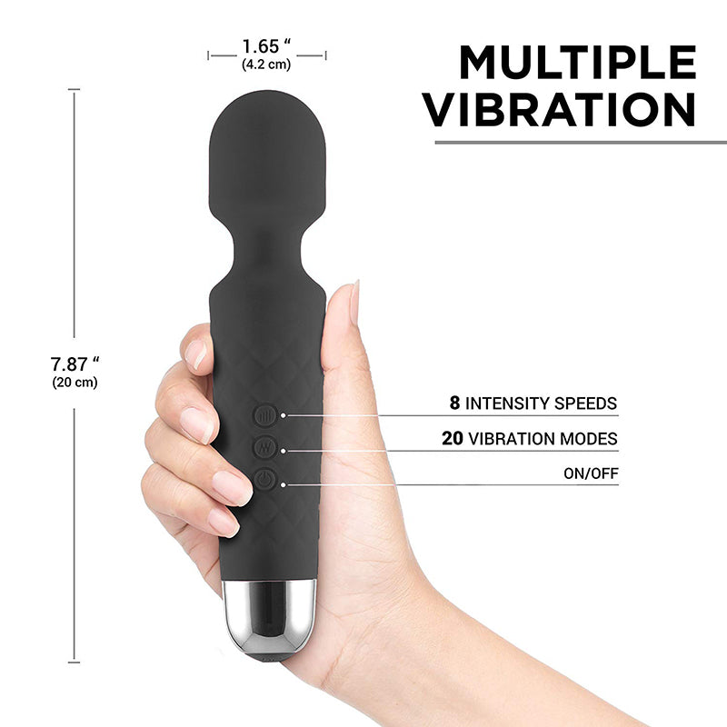 Hex Silicone Pleasure Wand - Purple
