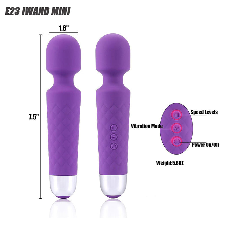 Hex Silicone Pleasure Wand - Purple