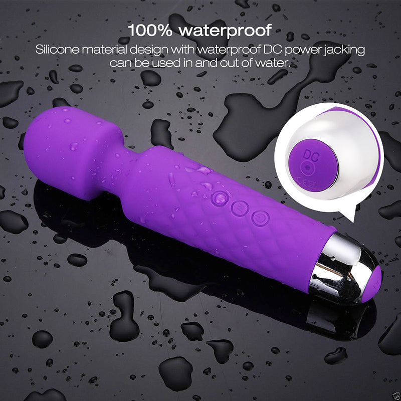 Hex Silicone Pleasure Wand - Purple