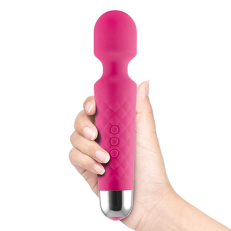 Hex Silicone Pleasure Wand - Purple