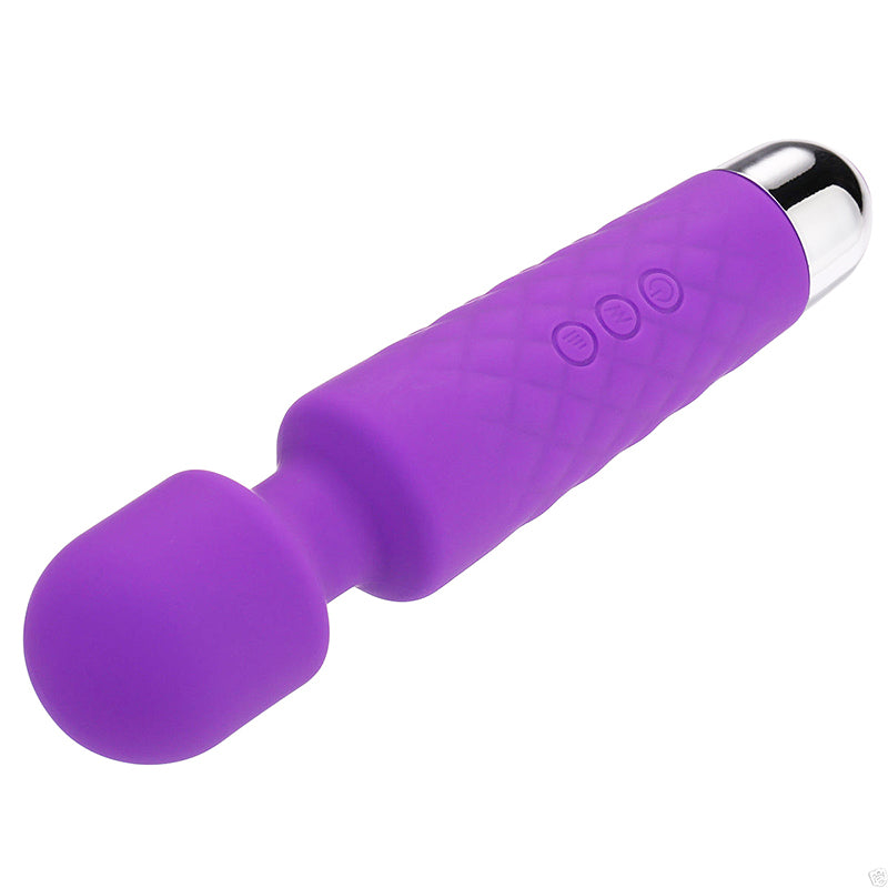Hex Silicone Pleasure Wand - Purple