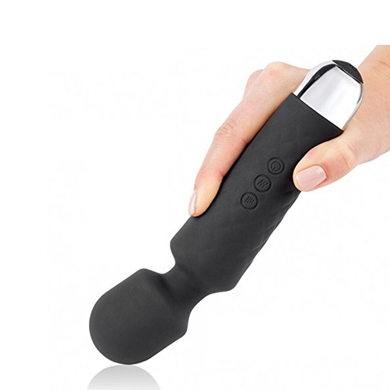 Hex Silicone Pleasure Wand - Purple