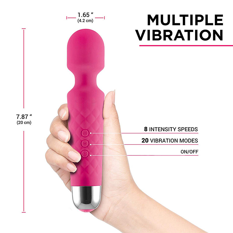 Hex Silicone Pleasure Wand - Purple
