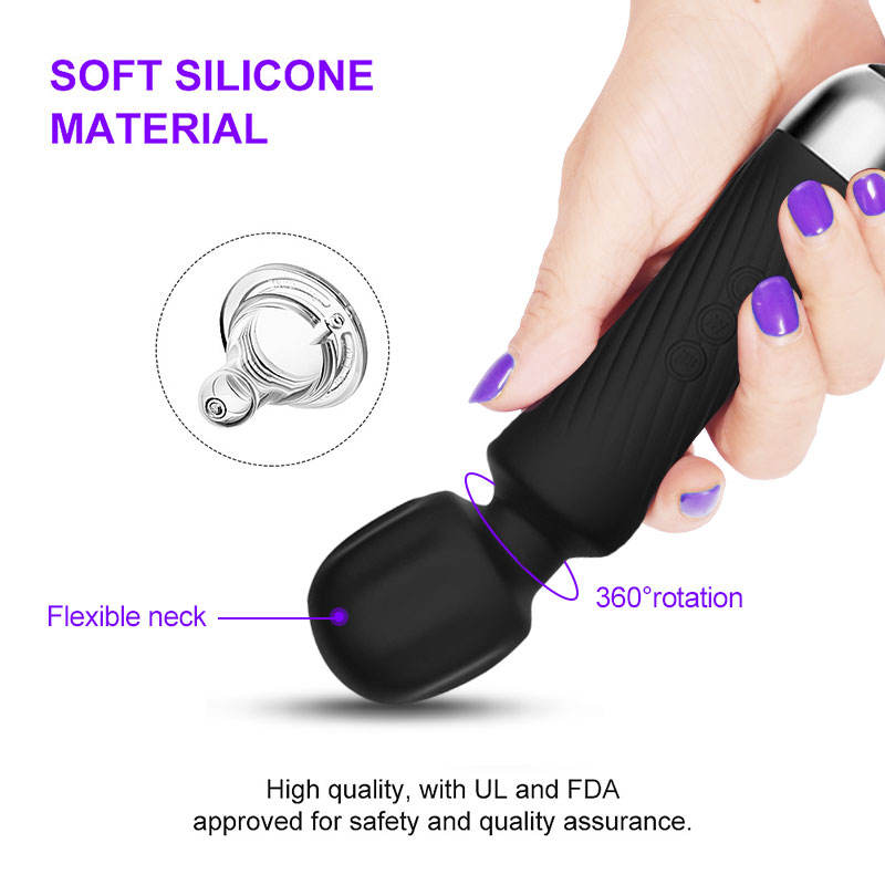 Striped Silicone Pleasure Wand - Purple