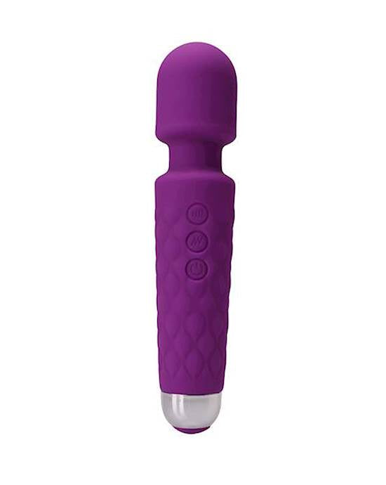 Hex Silicone Pleasure Wand - Purple