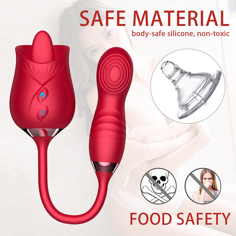 Love Rose Vibrator with Tongue