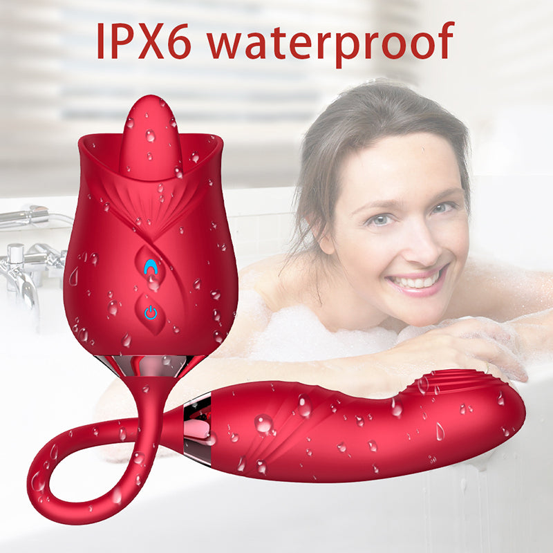 Love Rose Vibrator with Tongue