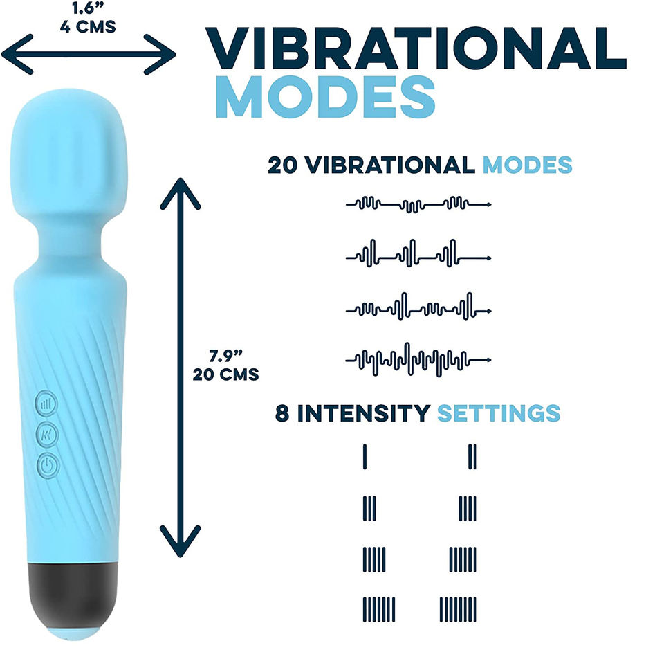 Striped Silicone Pleasure Wand - Purple