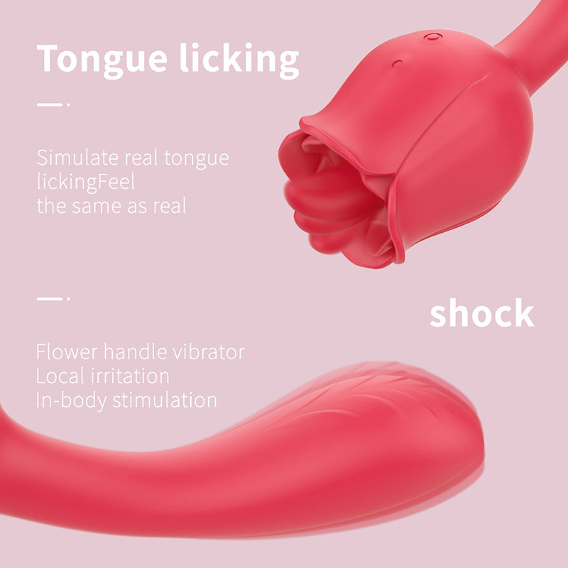 S-Hande - Rose Vibrator G Spot Red Rose
