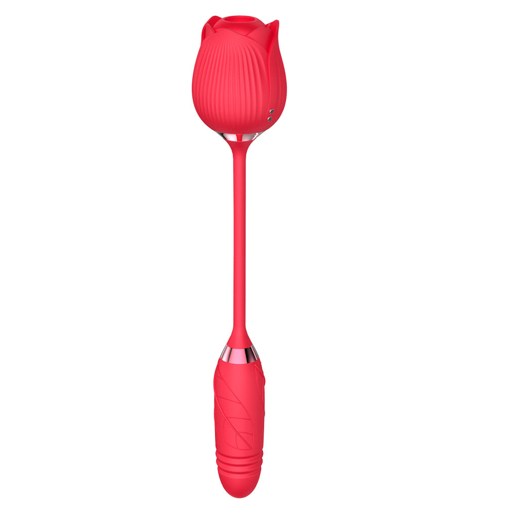 Love Rose Sucking Vibrator With Thrusting Dildo