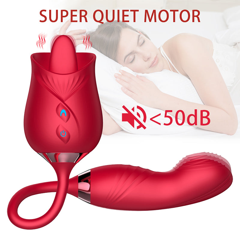 Love Rose Vibrator with Tongue