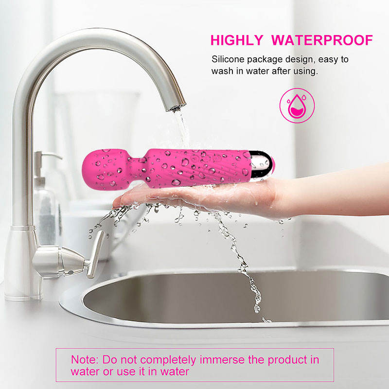 Striped Silicone Pleasure Wand - Purple
