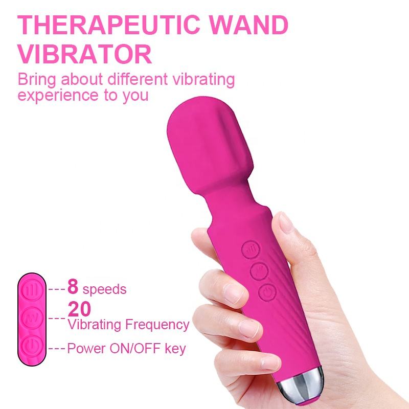 Striped Silicone Pleasure Wand - Purple