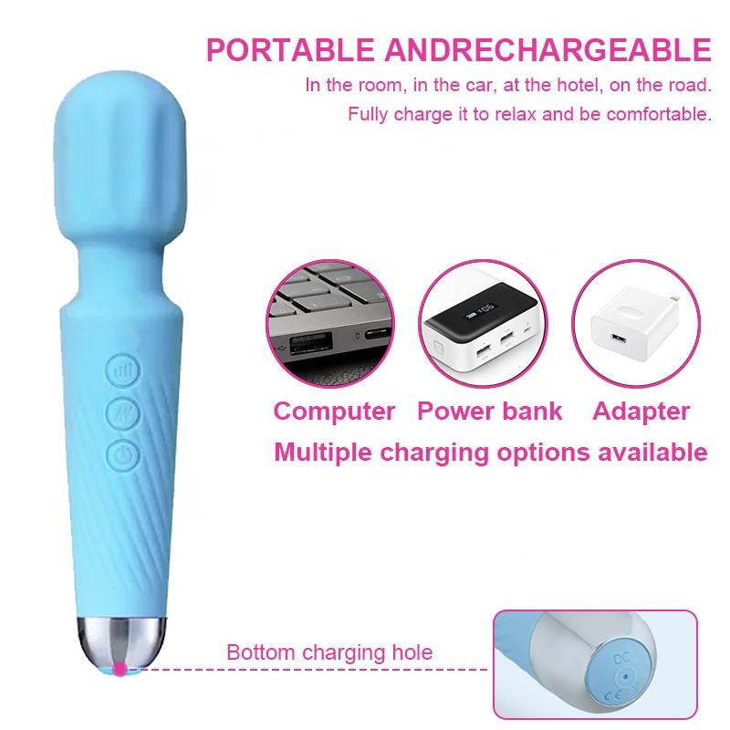 Striped Silicone Pleasure Wand - Purple