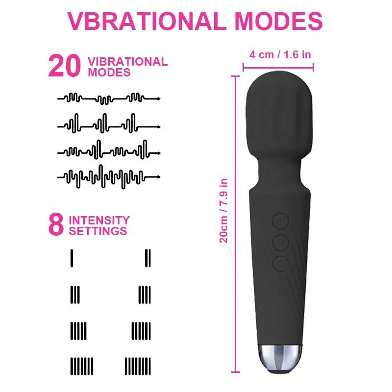Striped Silicone Pleasure Wand - Purple
