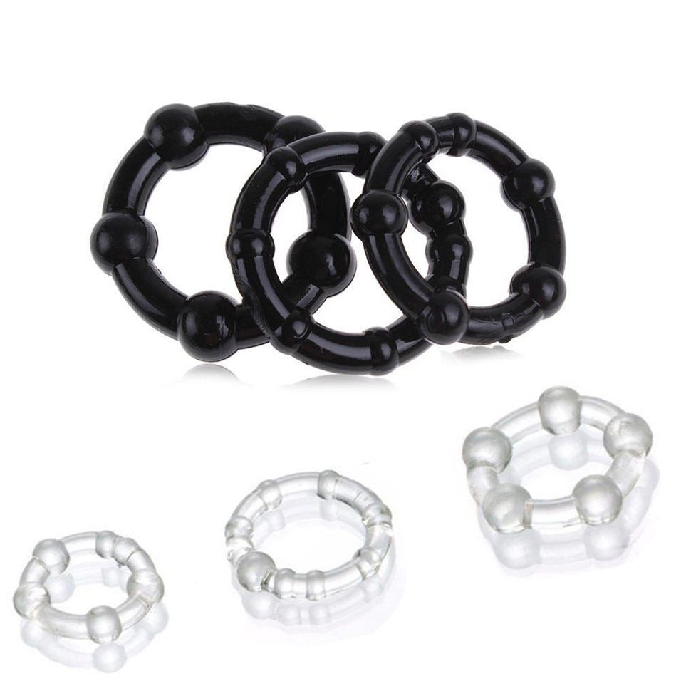 3pc Silicone Cock Rings Set
