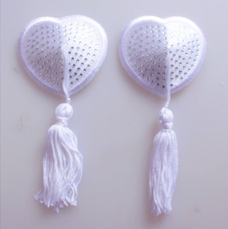 Reusable Crystal Shiny Diamonds Nipple Cover Pasties With Tassel