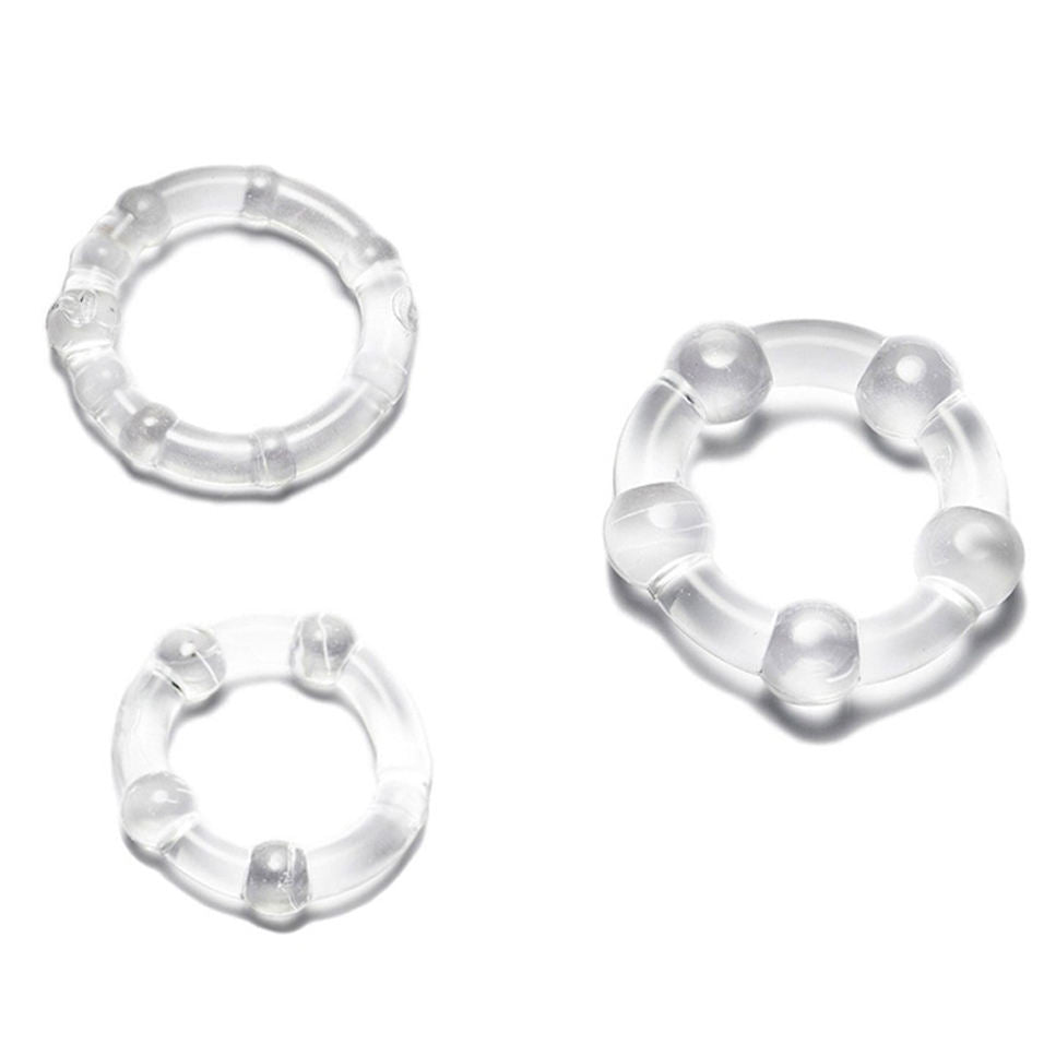 3pc Silicone Cock Rings Set