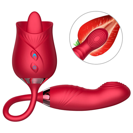 Love Rose Vibrator with Tongue